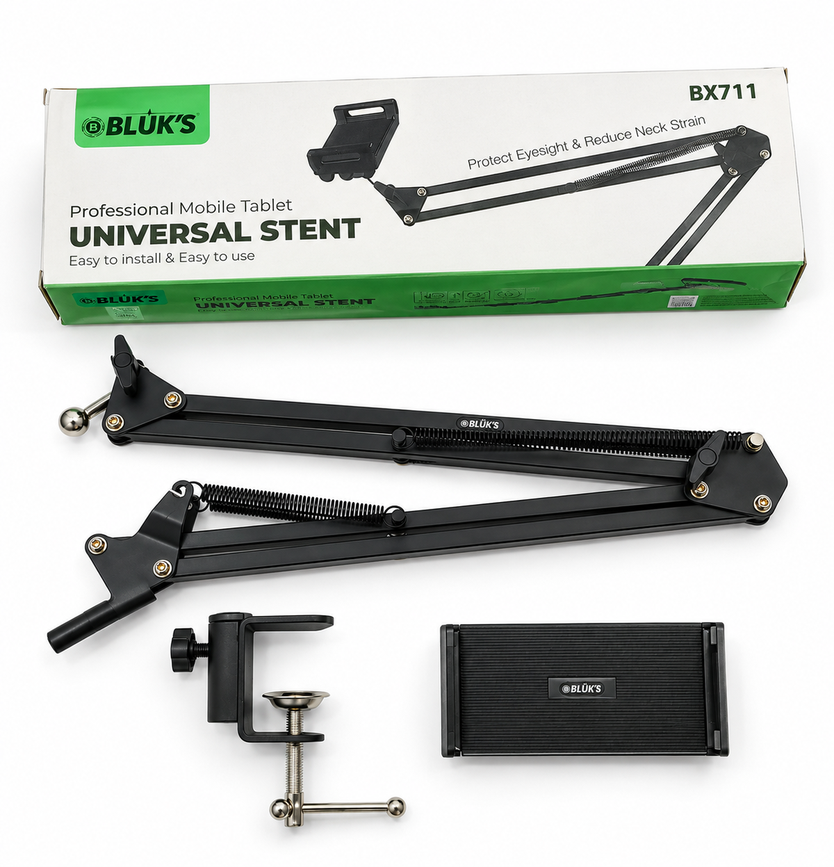 Universal Mobile & Tablet Stand – Adjustable Spring Arm Holder with 360° Rotation